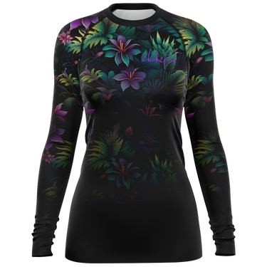 Chokefish™ Long Sleeve Rashguard Floral Woman's Shirt-003